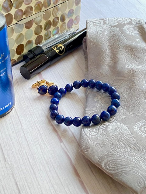 Lapis Lazuli Cufflink Set image 1