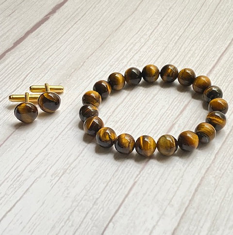 Tiger Eye Cufflink Set image 2
