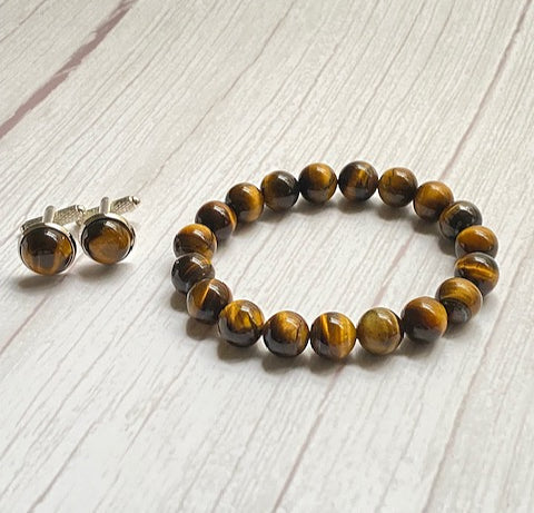 Tiger Eye Cufflink Set image 3